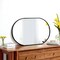 24x16 Mirror Runway Oval Wall Mounted Aluminum Alloy Metal Frame